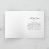 Beige kundenspezifisches Foto-mit BlumenBeileid Dankeskarte (Innenseite)