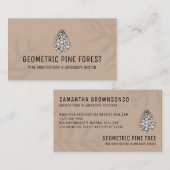 Beige Leaf Brown Forest Tree Rustic Pine Cone Visitenkarte (Vorne/Hinten)