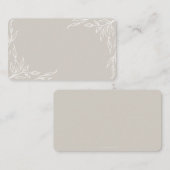 Beige Leaf Motif Erntedank Flat Platzkarte (Vorne/Hinten)