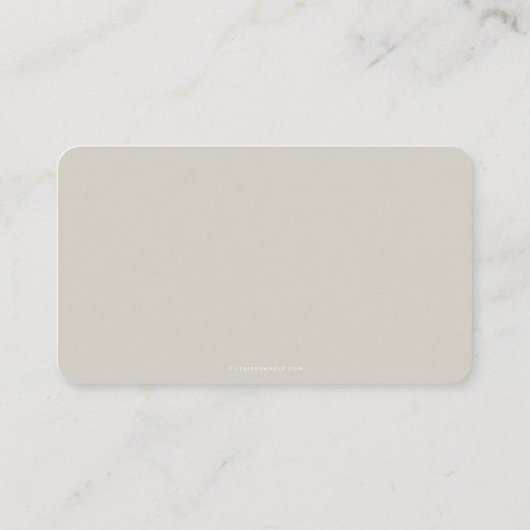 Beige Leaf Motif Erntedank Flat Platzkarte (Rückseite)