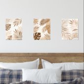 Beige Leaf Zen Minimalistisch Wall Art Bilderwand Sets (Schlafzimmer)