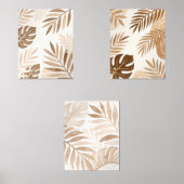 Beige Leaf Zen Minimalistisch Wall Art Bilderwand Sets (Vorderseite)