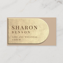 Beige Ledertextur Berufliche Visitenkarte