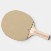 Beige Ledertextur Gold Monogram Tischtennis Schläger (Seitenansicht)