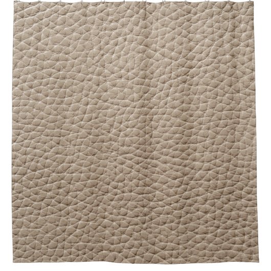 Beige Ledertextur, nahtloser Hintergrund. Duschvorhang (Vorderseite)