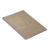 Beige Ledertextur, nahtloser Hintergrund. Notizblock (Rechte Seite)