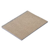 Beige Ledertextur, nahtloser Hintergrund. Notizblock (Linke Seite)