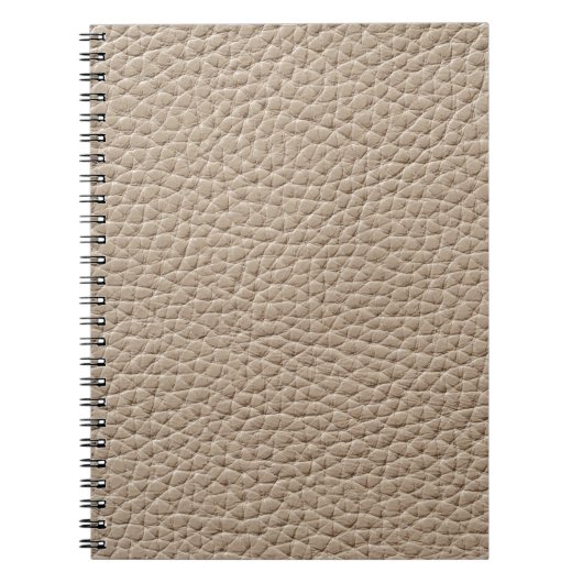 Beige Ledertextur, nahtloser Hintergrund. Notizblock (Vorderseite)