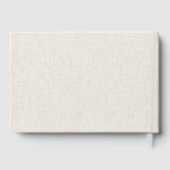 Beige Leinen-Salbei-Script Chic Minimalistische Ho Gästebuch (Rückseite)