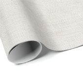 Beige Leinenimitat Hochzeit Geschenkpapier (Rolleneckpunkt)