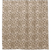 Beige Leopardendrucke. Duschvorhang (Vorderseite)