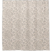 Beige Leopardendrucke. Duschvorhang (Vorderseite)