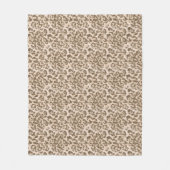 Beige Leopardendrucke. Fleecedecke (Vorderseite)