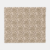 Beige Leopardendrucke. Fleecedecke (Vorderseite (Horizontal))