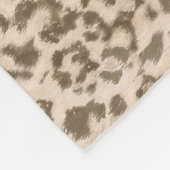 Beige Leopardendrucke. Fleecedecke (Ecke)