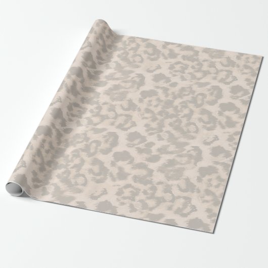 Beige Leopardendrucke. Geschenkpapier (Ungerollt)