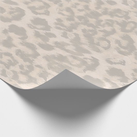 Beige Leopardendrucke. Geschenkpapier (Ecke)