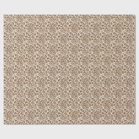 Beige Leopardendrucke. Geschenkpapier (Flach)