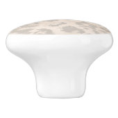 Beige Leopardendrucke. Keramikknauf (Seitenansicht)