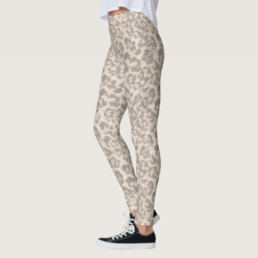 Beige Leopardendrucke. Leggings (Links)
