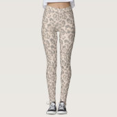 Beige Leopardendrucke. Leggings (Vorderseite)