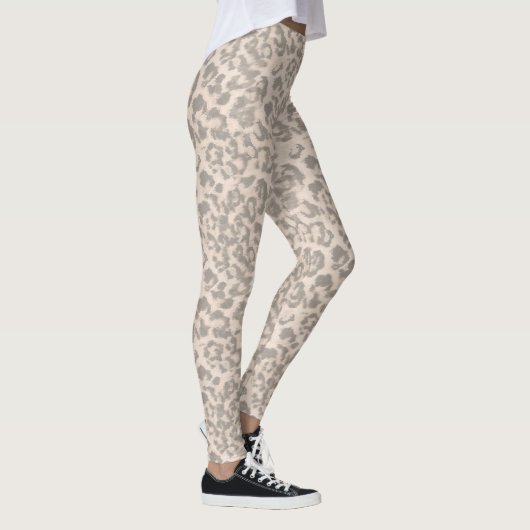 Beige Leopardendrucke. Leggings (Rechts)