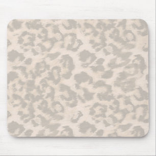 Beige Leopardendrucke. Mousepad