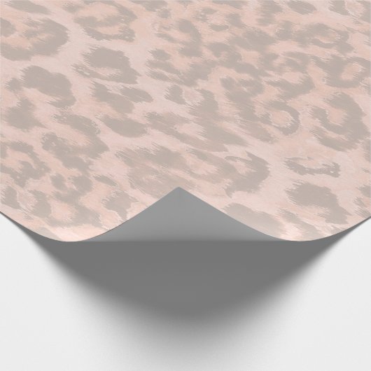 Beige Leopardendrucke, Packpapier (Ecke)