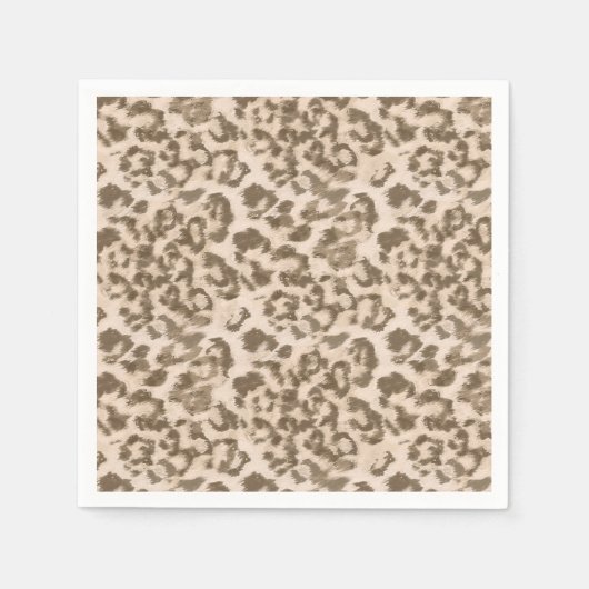 Beige Leopardendrucke. Serviette (Vorderseite)