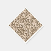 Beige Leopardendrucke. Serviette (Ecke)