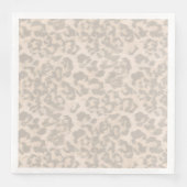 Beige Leopardendrucke. Serviette (Vorderseite)