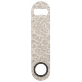 Beige Leopardendrucke. Speed Flaschenöffner (Vorderseite)