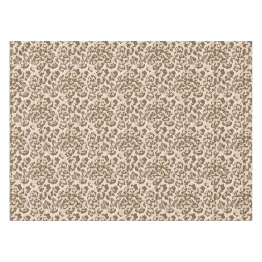Beige Leopardendrucke. Tischdecke (Vorderseite (Horizontal))