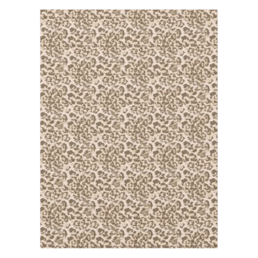 Beige Leopardendrucke. Tischdecke (Vorderseite)