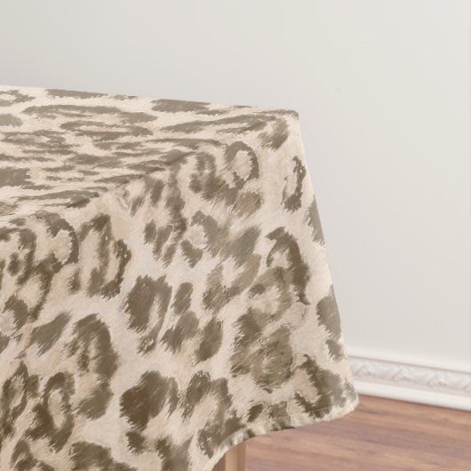 Beige Leopardendrucke. Tischdecke (Beispiel)
