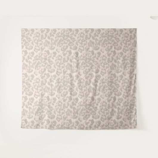 Beige Leopardendrucke. Wandteppich (Vorderseite (Horizontal))