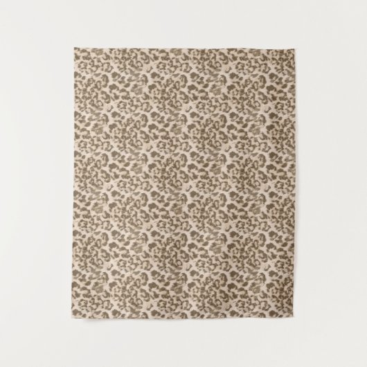 Beige Leopardendrucke. Wandteppich (Vorderseite)