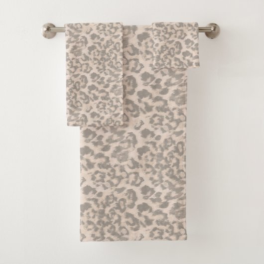 Beige Leopardrucke. Badehandtuch-Set Badhandtuch Set (Insitu)