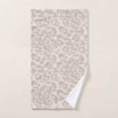 Beige Leopardrucke. Badhandtuch Set (Handtuch)