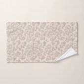 Beige Leopardrucke. Badhandtuch Set (Handtuch)