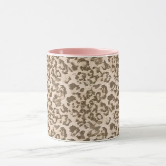 Beige Leopardrucke Tasse (Zentrum)