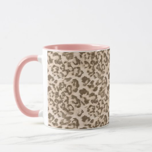 Beige Leopardrucke Tasse (Links)
