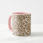 Beige Leopardrucke Tasse (Vorderseite Links)
