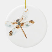 Beige Libelle Eleganz minimalistisches Design Keramik Ornament (Hinten)