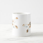 Beige Libelle Eleganz minimalistisches Naturdesign Kaffeetasse (Mittel)