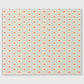 Beige Liebe Notes Red Heart Envelope Pattern Geschenkpapier (Flach)