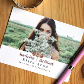 Beige Light Mauve Roses Bat Mitzvah Speichern Sie Hinweiskarte