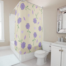 Beige Lila Rose Floral Boho Botanisches Muster