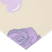 Beige Lila Rose Floral Boho Botanisches Muster Tischdecke (Schrägansicht)