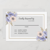 Beige & Lilac Blume UAWG Einladung (Vorne/Hinten)